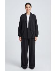 oysho tünel bağcıklı ceket antrasit