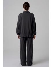 oysho tünel bağcıklı ceket antrasit 2