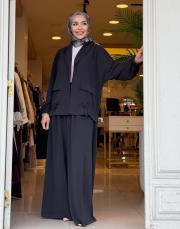 oysho tünel bağcıklı ceket antrasit 4