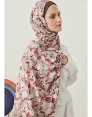 liva organik pamuk desenli şal pudra