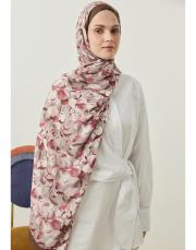 liva organik pamuk desenli şal pudra 2