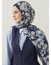 liva organik pamuk desenli şal saks