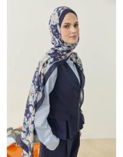 liva organik pamuk desenli şal saks 2