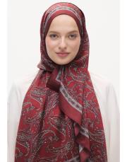 vona etnik desen şal bordo 2