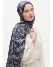 vona etnik desen şal lacivert 2