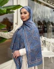 vona etnik desen şal mavi 2