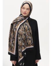 manolya desenli şal siyah