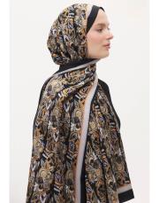 manolya desenli şal siyah 2