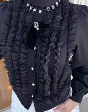 ithal fiyonk detay gömlek siyah 2