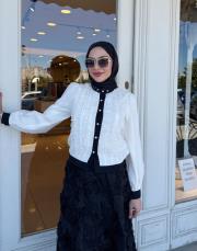 ithal fiyonk detay gömlek ekru 3