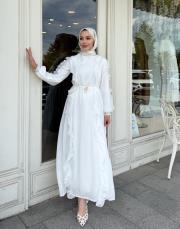 sahra elbise beyaz