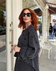 ipek qupra ceket elbise siyah 5