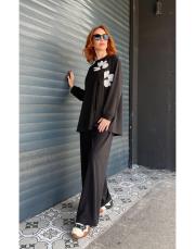 flower desing takım siyah 4