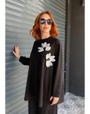 flower desing takım siyah 5