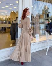kruvaze ithal ceket elbise camel 2