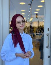 kırışık ayrık şal bordo