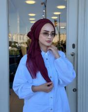 kırışık ayrık şal bordo 3
