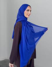 pamuklu dubai şal saks mavisi