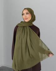 pamuklu dubai şal kamuflaş yeşili