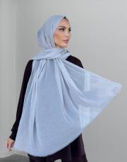 pamuklu dubai şal acık gri