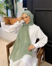pamuklu dubai şal mint yeşili