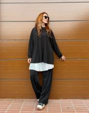 amelin basic sweatshirt siyah