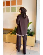 amelin basic sweatshirt acı kahve 5