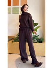 amelin basic pantolon acı kahve 2