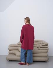ruby baskı detay uzun sweat bordo 5