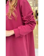 ruby uzun sweat bordo 3