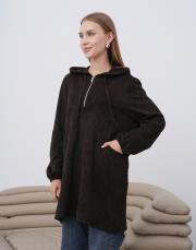 ağaç desenli kapüşonlu sweatshirt koyu kahve 4