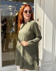 simli merserize tunik haki 4