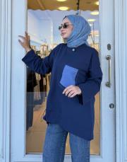 cepli paraşüt detay sweat lacivert 3