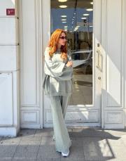 eskitme detay pantolon mint