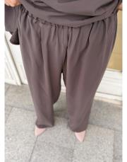beli tünelli pantolon takım kahve 5