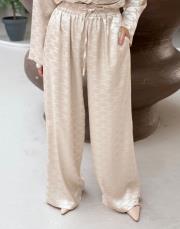 celine saten pantolon bej