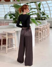 celine saten pantolon acı kahve 2