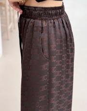 celine saten pantolon acı kahve 4
