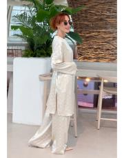 celine saten asimetrik tunik bej 4
