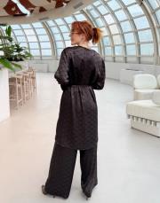 celine saten asimetrik tunik acı kahve 5