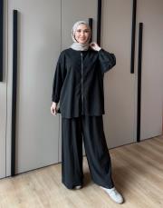 nagoya pantolon takım koyu kahve 3