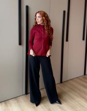 peplum detaylı hırka bordo 3
