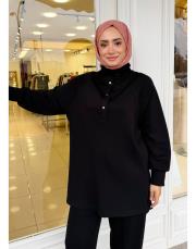 milan yarım boğazlı sweat siyah 2