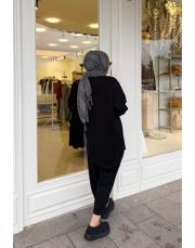 melan pike kumaş sweat siyah 5