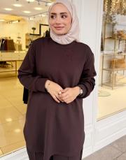 melan pike kumaş sweat kahve 3