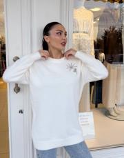 omzu taşlı peluş kazak ekru 2