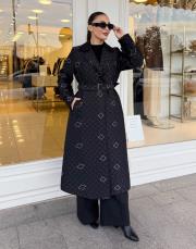mira kapitone trench siyah