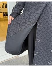 mira kapitone trench siyah 4