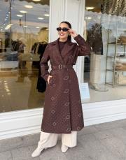 mira kapitone trench kahverengi 3