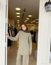 triko örgülü takım yeşil 3